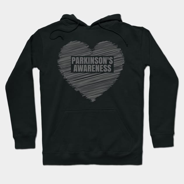 Heart Parkinson's Disease Awareness Hoodie by JFE Designs